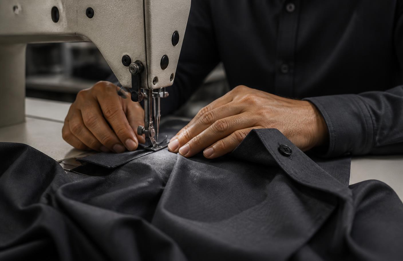 Produção de peças masculinas na fábrica